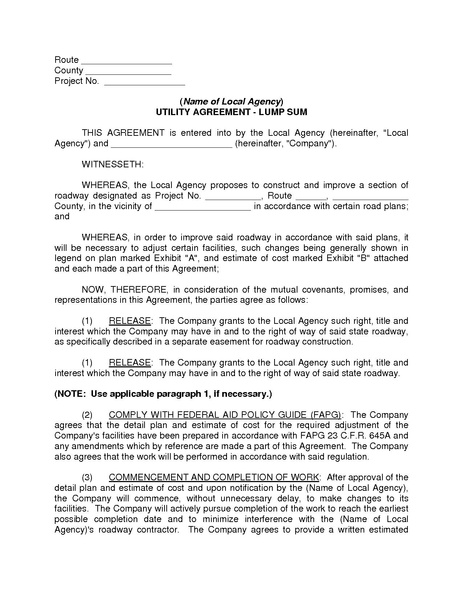 File:136.14.2.2 Sample Utility Agreement Lump Sum.pdf