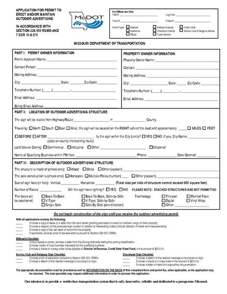 File:236.16 Application For Permit to Erect and or Maintain Outdoor Advertising.pdf